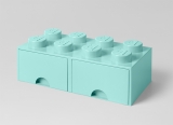 Cutie depozitare 40061742 LEGO 2x4 cu sertare, aqua