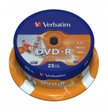 DVD-R 16X 4.7 GB SP 25 bucati Verbatim