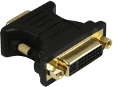 Adaptor VGA-DVI, stecher VGA - priza DVI, aurit, ecranat Hama