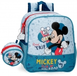Ghiozdan gradinita baieti, Disney Mickey Road Trip, adaptabil, albastru
