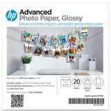 Hartie foto lucioasa, HP Advanced Photo Paper, 127 x 127 mm, 250 g/m2, 20 coli/top