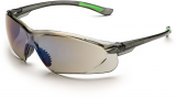 Ochelari de protectie Univet 516 Solar Blue Mirror, lentile gri-albastru oglinda UV400, rama Smoke/Green