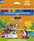Creioane colorate BIC, din lemn, Evolution Smooth, 2.9mm 24 buc/set