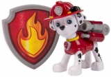 Figurina Marshall pompier, 6.3 cm cu insigna Paw Patrol Spin Master