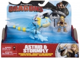 Figurina dragon cu calaret Astrid si Stormfly Spin Master