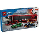 Camion F1 cu masinile F1 RB20 si AMR24 60445 LEGO City