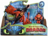 Figurina Hookfang si Viking Snotlout cu lansator Dragons 3 Spin Master