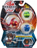 Set figurine bila Bakugan Start Pack Pyrus Trunkanious 3 buc/set Spin Master