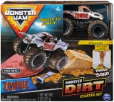 Masina de jucarie macheta Zombie Monster si set acrobatii cu nisip Jam Spin Master