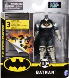 Figurina Batman costum cu armura, negru, 10 cm, cu 3 accesorii surpriza Spin Master