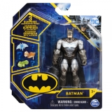 Figurina Batman costum cu armura si articulata, 10 cm, cu 3 accesorii surpriza Spin Master
