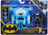 Figurina Batman Deluxe cu armura High Tech cu 11 puncte de articulatie, 10 cm, Spin Master