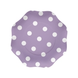 Farfurii 18 cm Pois Violet 10 buc/Set Big Party
