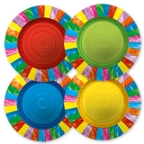 Farfurii 25 cm Mix Curcubeu 8 buc/Set Big Party