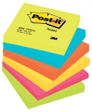 Notite adezive neon Dynamic Post-It® 6 buc/set 76 mm x 76 mm 100 file/buc 3M