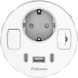 Priza modulara Filex Power-Spot, eGST, 80mm, USB-A + 2x USB-C, cablu ghidaj, alb, Fellowes