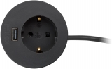 Priza modulara Filex Power-Spot, eGST, USB A, negru, Fellowes