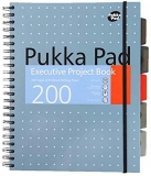 Caiet cu spira si separatoare A4, dictando, 100 file, Project Book Executive Pukka Pads 