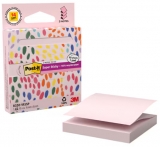 Notite adezive Post-it Super Sticky, roz pastel, 76 x 76 mm, 90 file/bloc