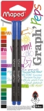 Fineliner 0.4 mm, albastru, 2 buc/set, Graph Peps Maped 
