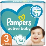 Scutece Pampers Active Baby Marimea 3, 6-10 kg, 54 bucati/set