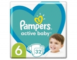 Scutece Pampers Active Baby Marimea 6, 32 bucati/set