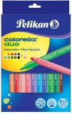 Carioca colorella duo C407, set 12 culori Pelikan