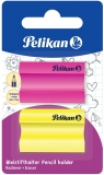 Radiera in forma de suport pentru creion, diverse culori, 2 buc/set, Pelikan 