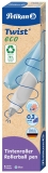 Roller Twist Eco, grip ergonomic, ambidextru, 1 rezerva albastra inclusa, culoare albastru deschis, in cutie de carton, Pelikan