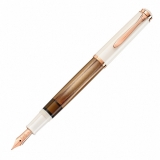 Stilou Classic M200 Editie Speciala Copper Rose-Gold F, penita si accesorii placate cu aur roz, corp alb-cupru, Pelikan