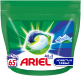 Detergent de rufe capsule Ariel All in One PODS Mountain Spring, 65 spalari