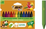 Creioane cerate 12 culori Plastidecor Triunghiulare Bic