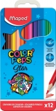 Creioane colorate Color Peps Star cutie metal 12 culori/set Maped