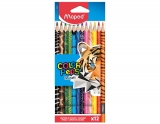 Creioane Colorate, Color Peps Animals, FSC, 12 culori/set, Maped 