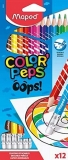 Creioane colorate Color Peps Oops cu guma 12 culori/set Maped
