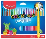 Carioca Maped Color Peps, Long Life 2.0, 18 culori/set