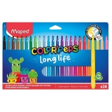 Carioca Maped Color Peps, Long Life 2.0, 24 culori/set