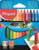 Creioane cerate colorate Color Peps Mini Wax, 12 culori/set, Maped 