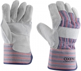 Manusi din piele spalt de bovina, marime: 10.5, Gri, Oxen, Rock Safety O