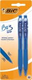 Pix BU3 Grip, 1.0 mm, retractabil, albastru, blister 2 buc/set BIC