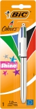 Pix BIC, 4 Colours Shine, 1.0 mm, retractabil, blister, diverse culori