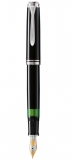 Stilou Souveran M805 B, penita aur 18k, accesorii placate cu paladiu, corp negru Pelikan