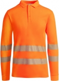 Tricou polo tehnic cu maneca lunga Hi-Vis Atrio L/S, pentru barbati, Portocaliu Fluorescent, Roly