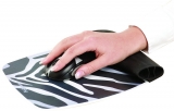 Mousepad cu suport incheietura Rocker Fellowes zebra pattern
