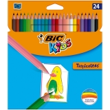 Creioane colorate 24 bucati Tropicolors 2, Bic