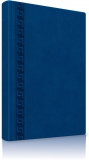 Agenda nedatata A5, 224 pagini, coperta buretata, personalizabila, culoare albastru, Herlitz