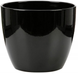 Ghiveci ceramic Scheurich Schwarz Glazed diametru 14 cm negru 