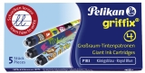 Patroane cerneala mari, Royal Blue Griffix, 5 buc/set Pelikan
