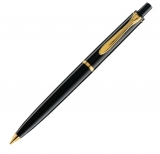 Creion mecanic Classic D200, mina 0.7 mm, accesorii placate cu aur, corp negru, Pelikan