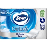 Hartie igienica Zewa Deluxe Delicate Care, 3 straturi, 12 role/set